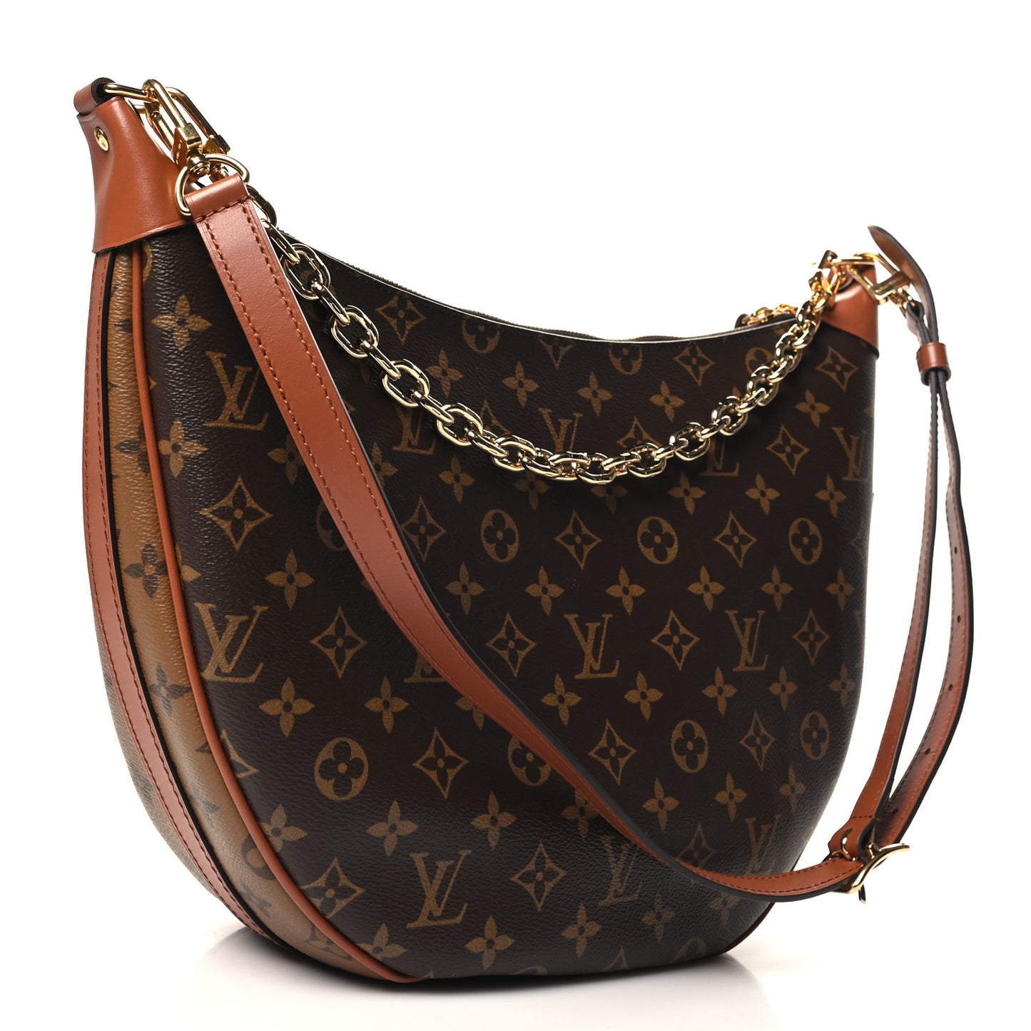 Reverse Monogram Loop Hobo