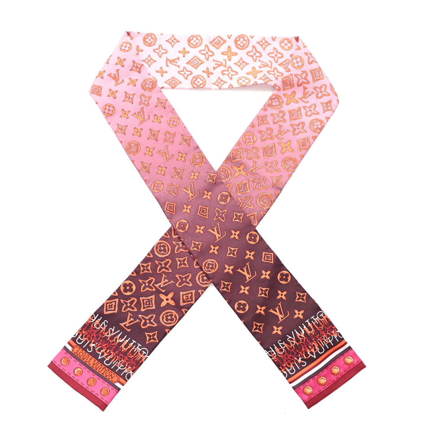 Louis Vuitton Silk Monogram Map Bandeau Orient 1 of 3