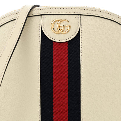 Gucci Textured Dollar Calfskin Web Small Ophidia Dome Shoulder Bag Mystic White 8 of 10