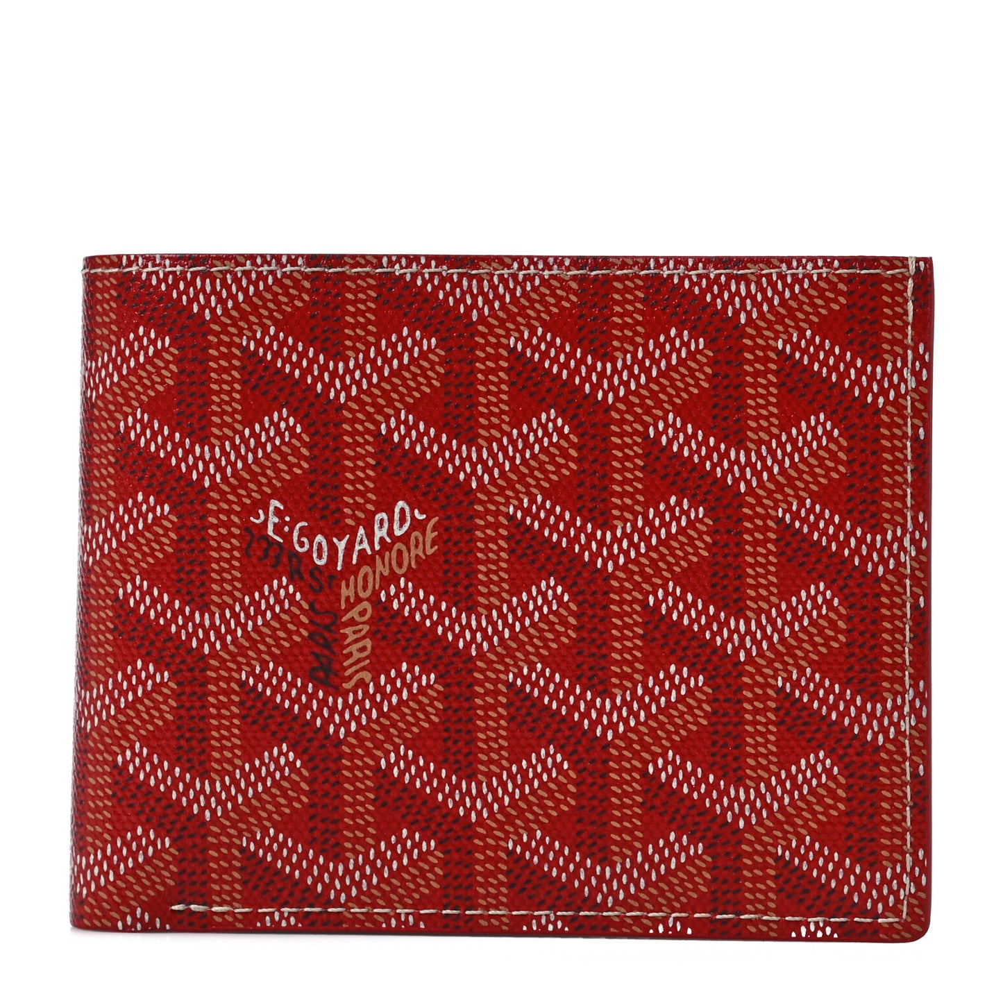 Goyardine Bi-Fold Victoire PM Wallet Red
