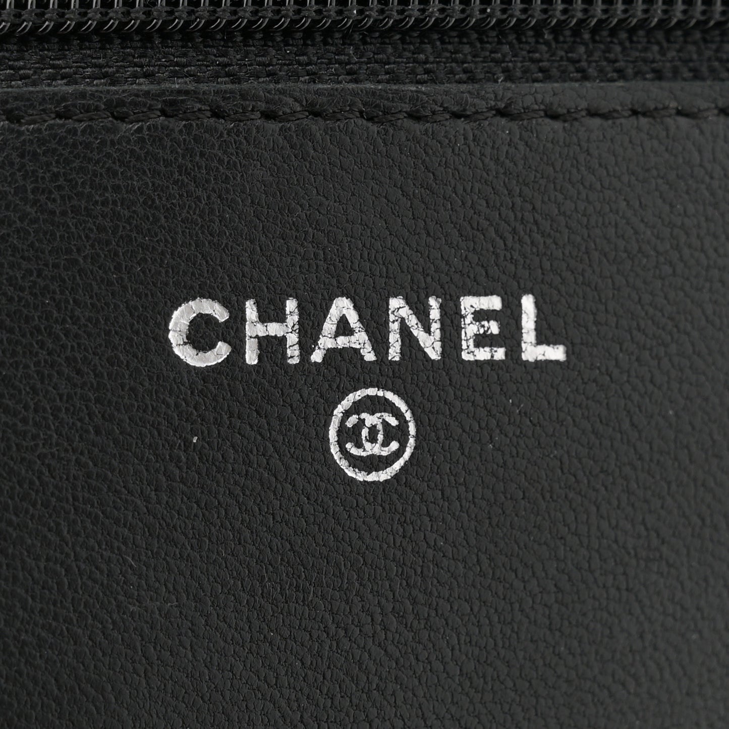 Lambskin Quilted Wallet On Chain WOC Black