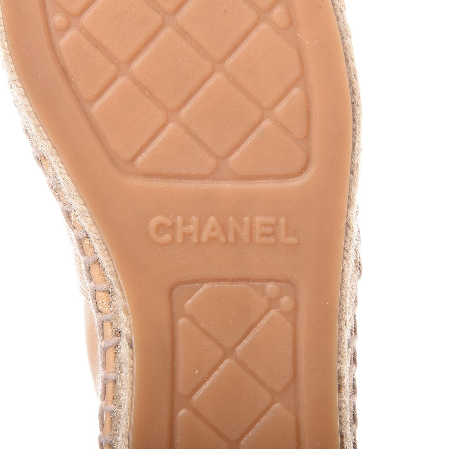 Lambskin CC Espadrilles 36 Beige Black