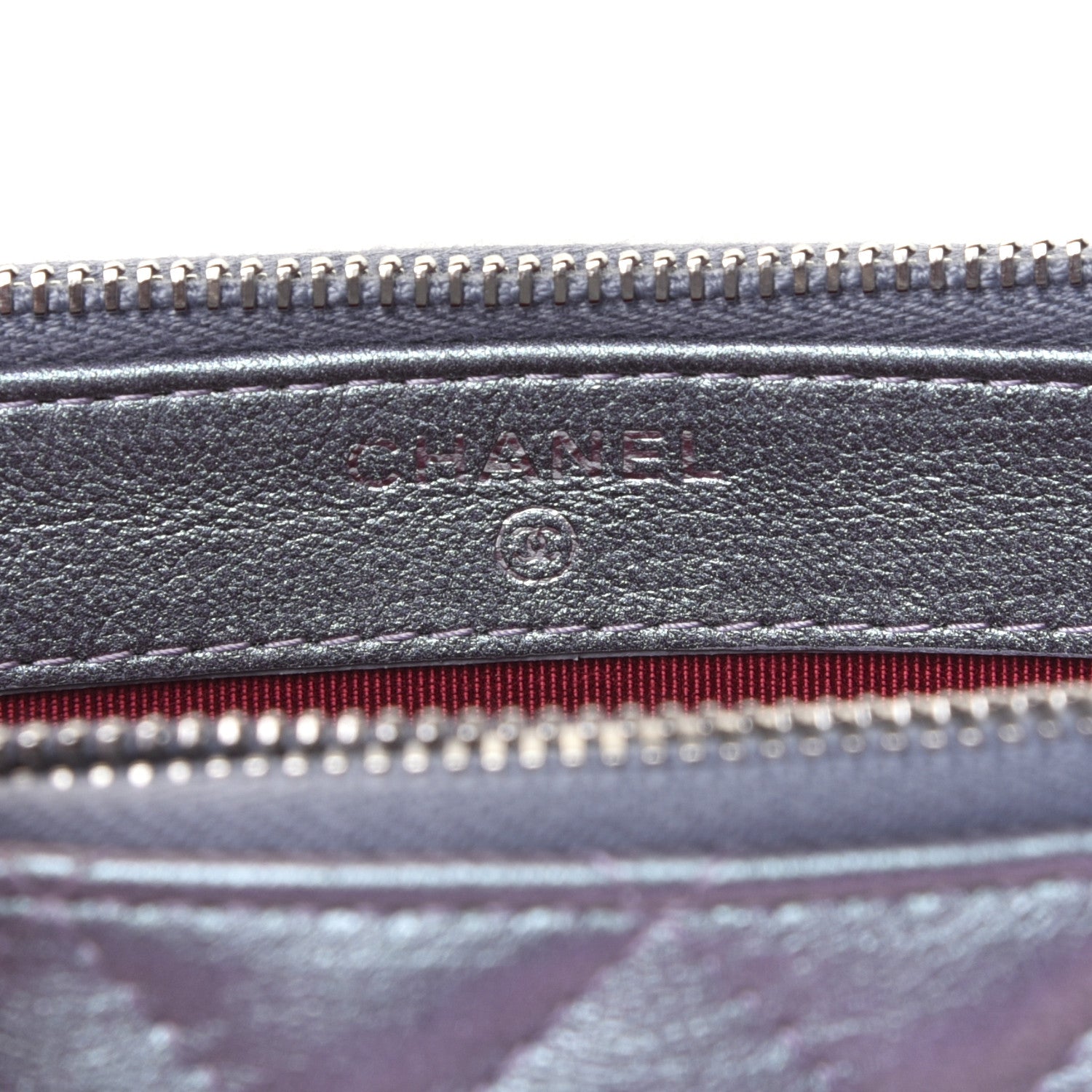 Chanel Iridescent Lambskin Calfskin Quilted Small Gabrielle Clutch With Chain Light Purple 9 of 13