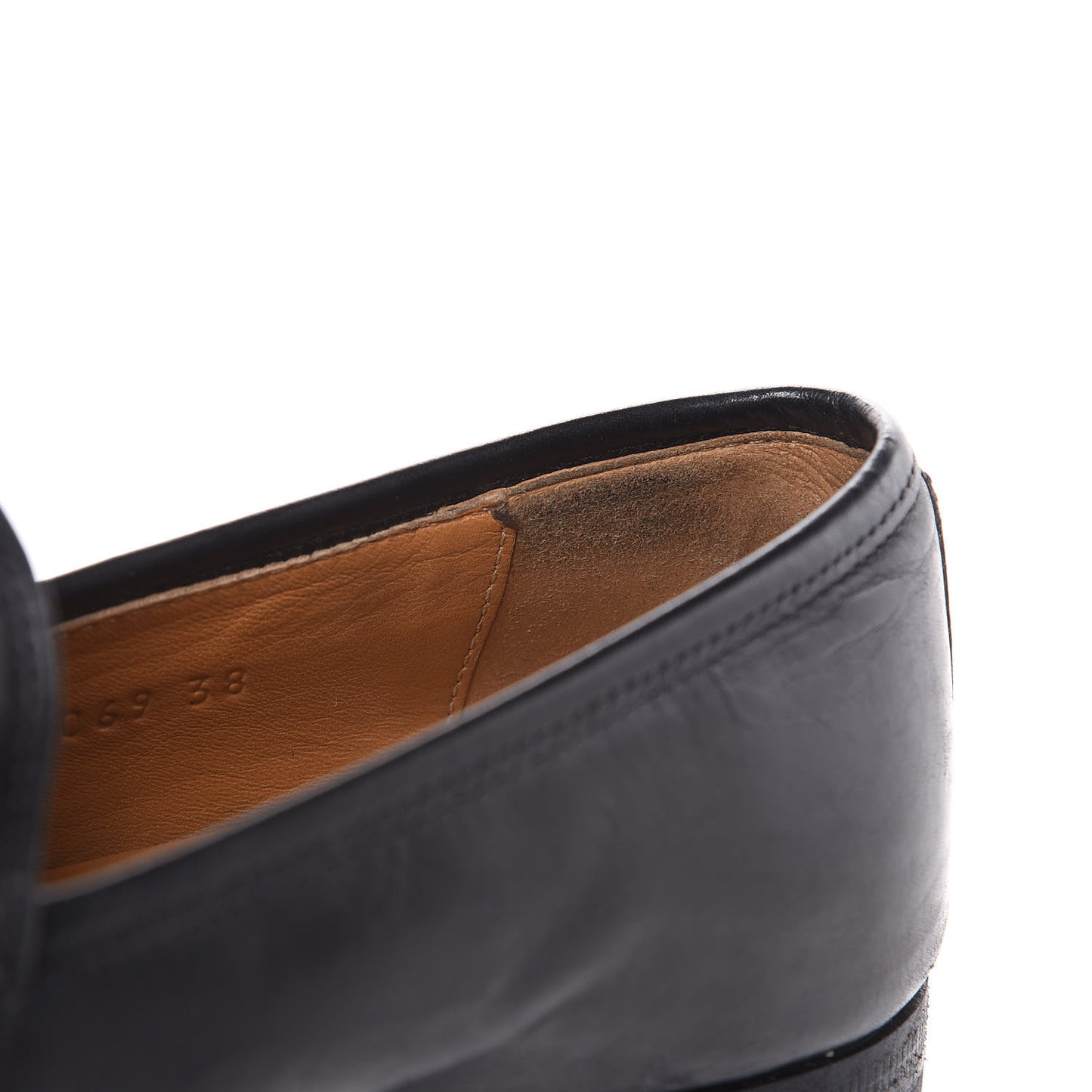 Calfskin Womens Jordaan Loafers 38 Black