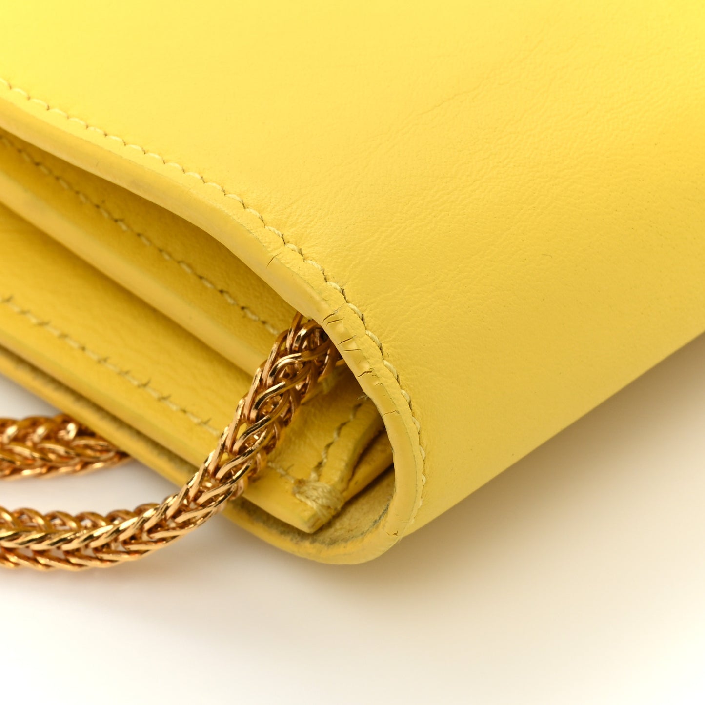 Calfskin Mini Y Ligne Crossbody Pochette Bag Yellow