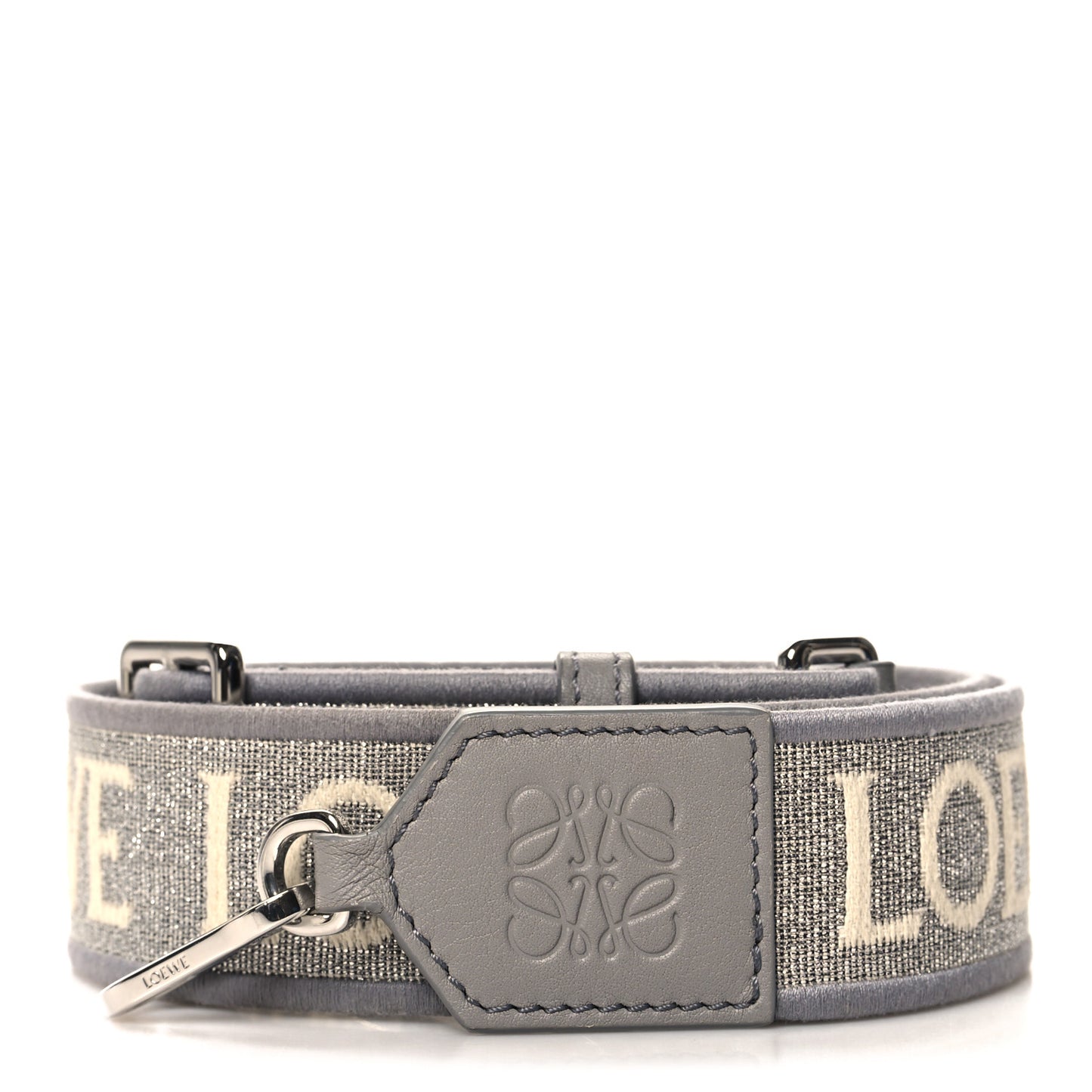 Calfskin Anagram Strap Silver
