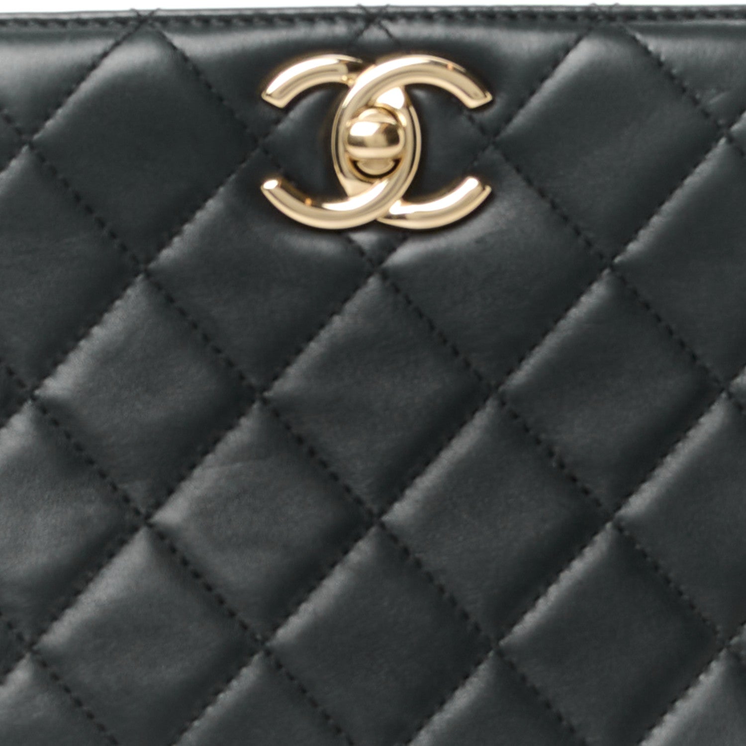 Chanel Lambskin Quilted Clutch Black 9 of 11