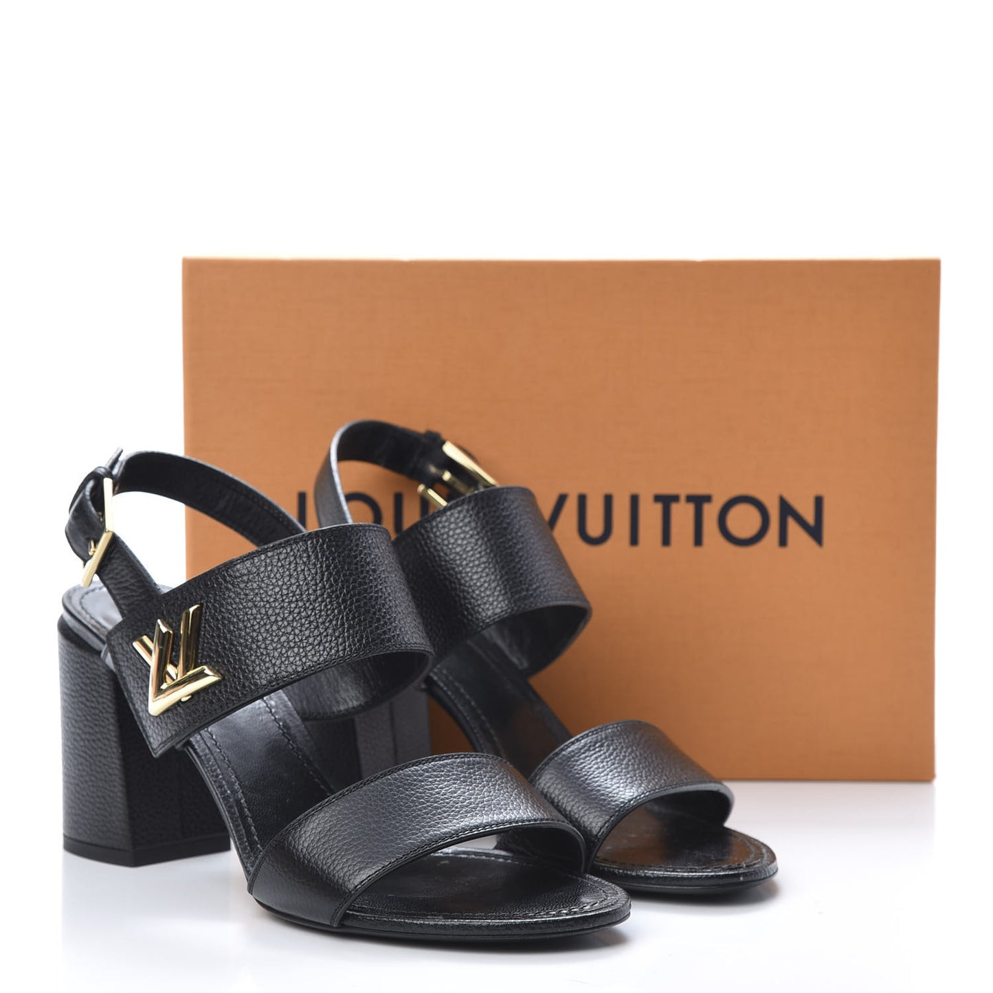 Grained Calfskin Horizon Sandals 40 Black