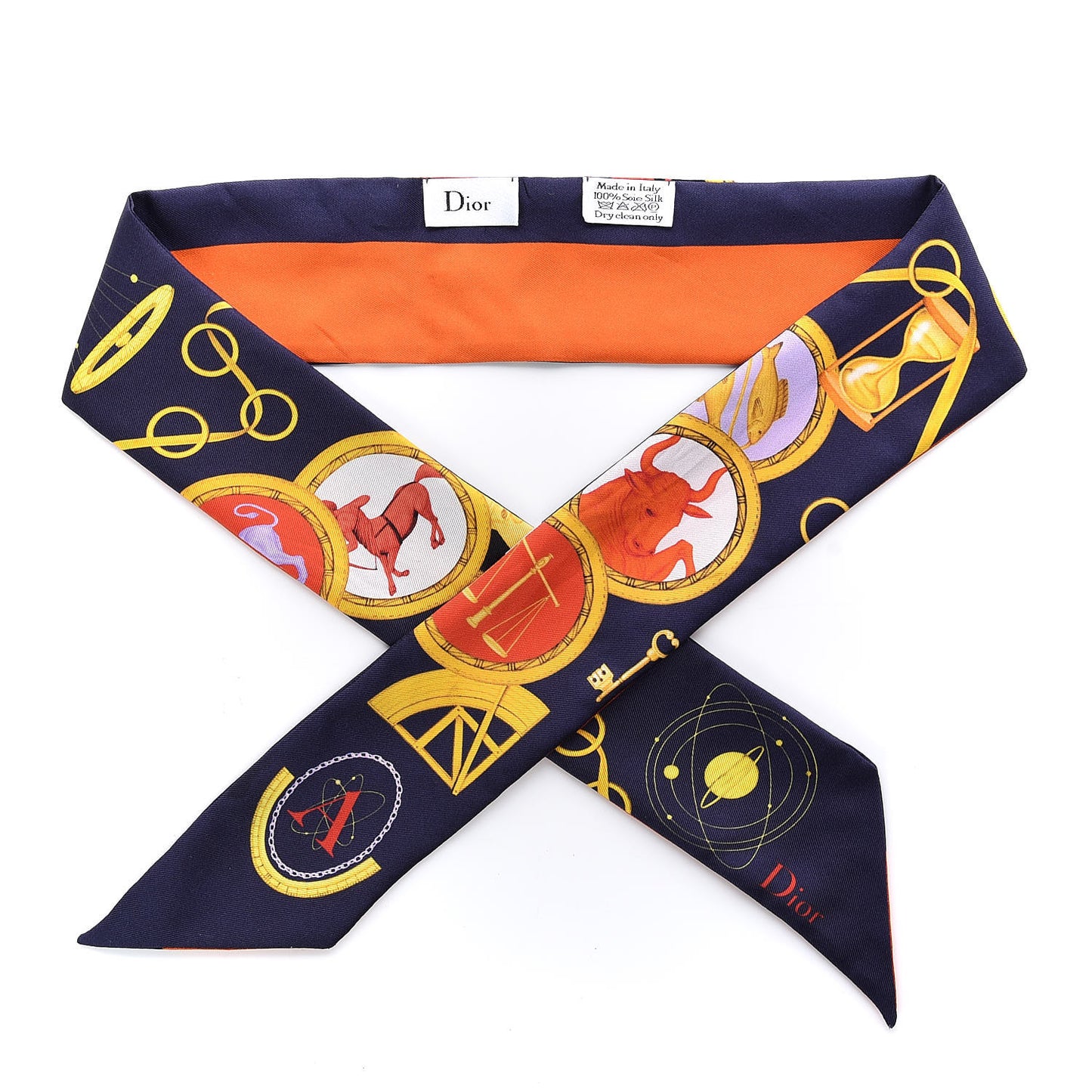 Silk ABCDior A Mitzah Scarf Blue Marine