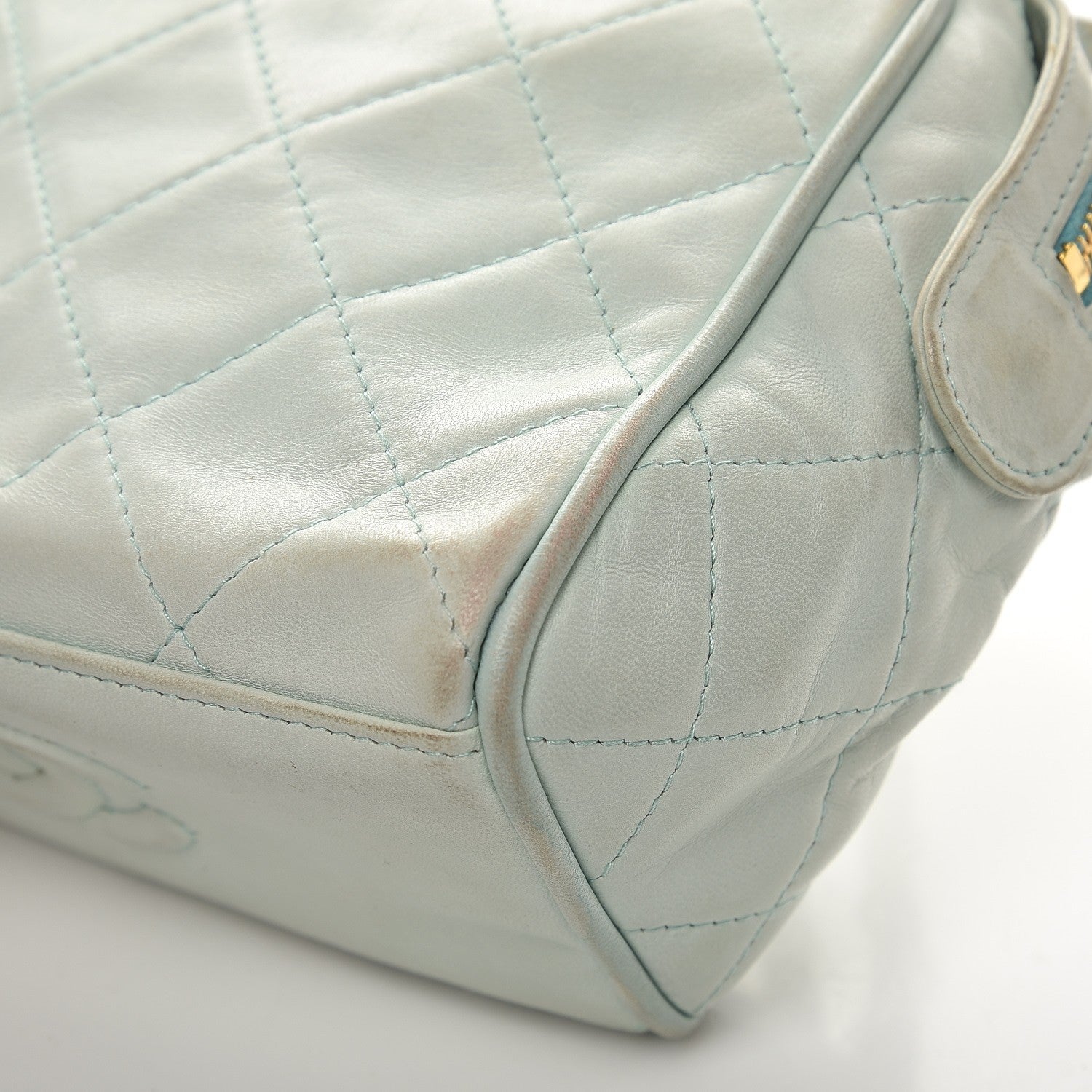 Chanel Lambskin Quilted Small Shoulder Bag Light Green 12 of 16