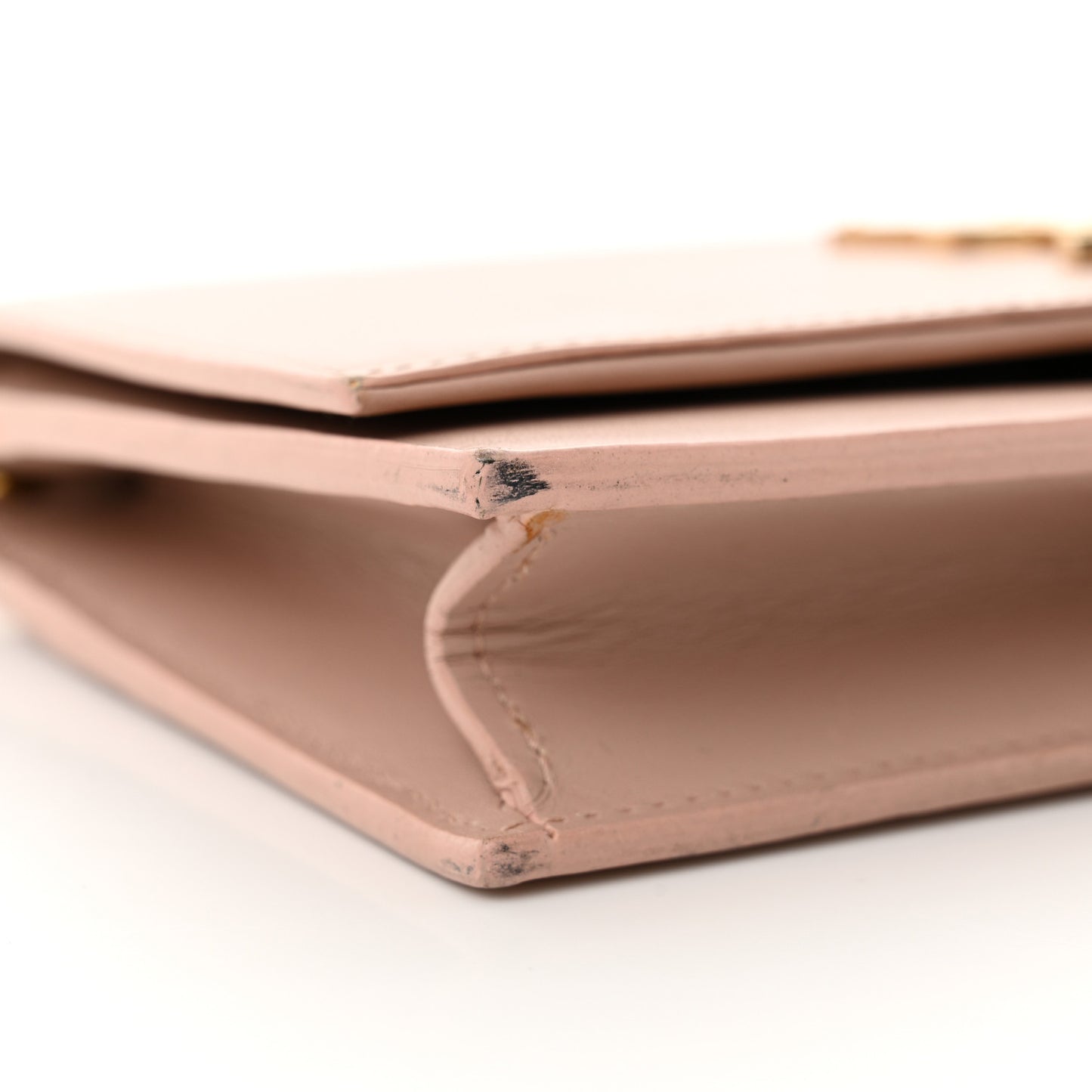 Smooth Calfskin Classic Monogram Kate Tassel Chain Wallet Pale Pink