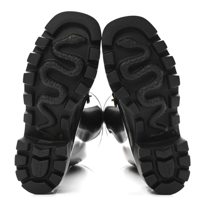 Gucci Rubber Horsebit Knee High Boots 38 Black 5 of 10