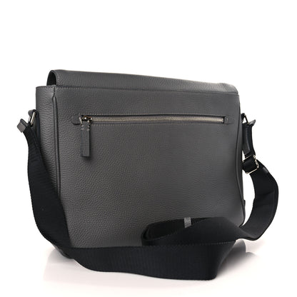 Burberry Grainy Calfskin Embossed Bruno Messenger Charcoal Grey 3 of 8