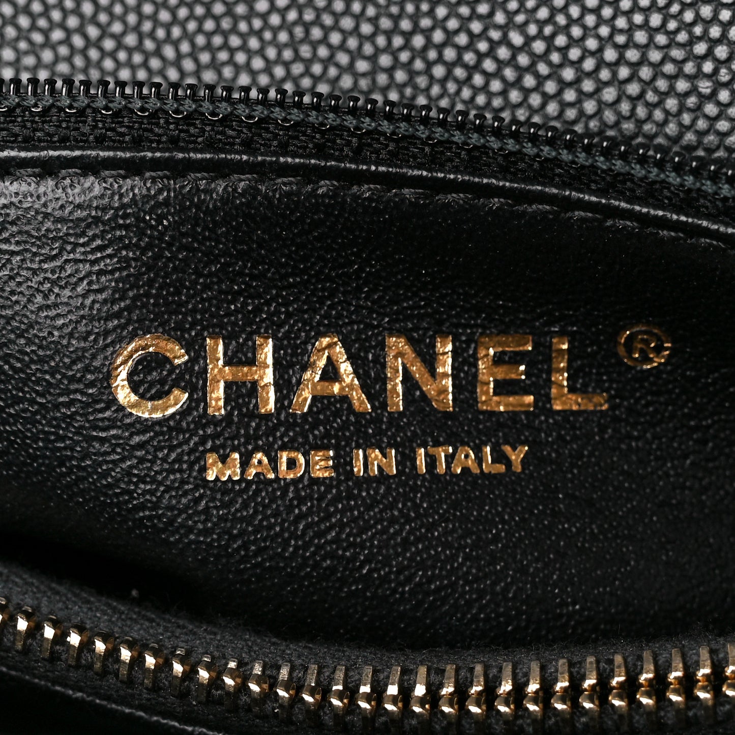 Caviar Lizard Quilted Medium Coco Handle Flap Black