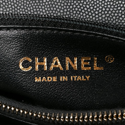 Chanel Caviar Lizard Quilted Medium Coco Handle Flap Black 7 of 12