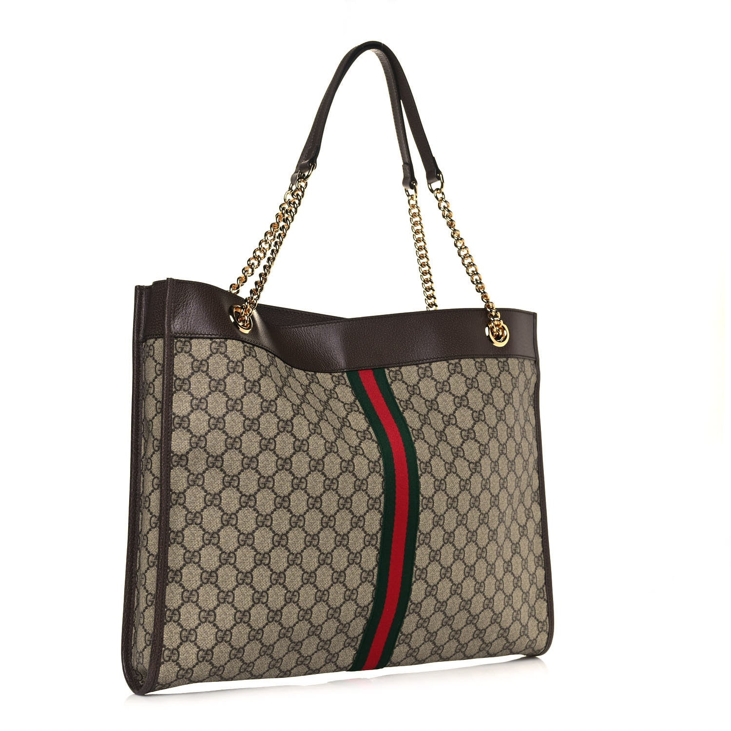 Gucci GG Supreme Monogram Large Rajah Chain Tote Beige New Acero 3 of 12
