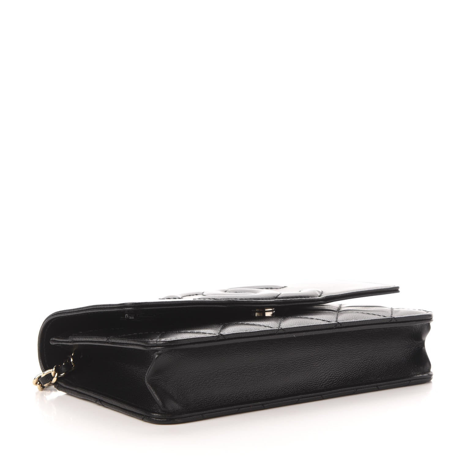 Chanel Goatskin Quilted Timeless CC Wallet On Chain WOC Black 4 of 12