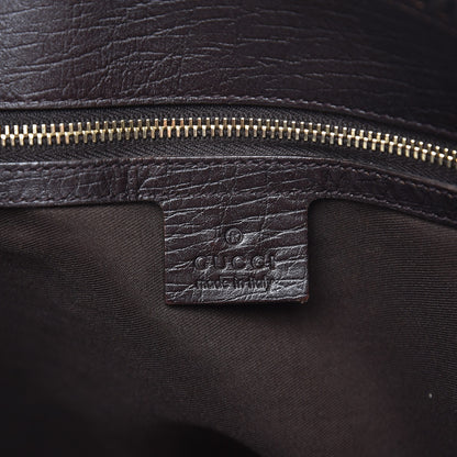 Gucci Monogram Large Horsebit Chain Hobo Dark Brown 6 of 9