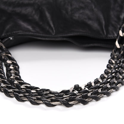 Chanel Glazed Calfskin East West Modern Chain Tote Black 10 of 13