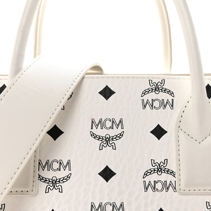 MCM Visetos Large Munchen Tote White 8 of 10