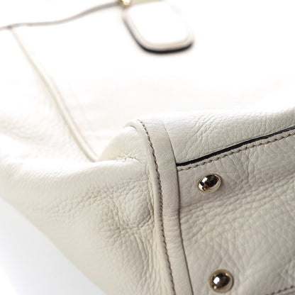 Gucci Pebbled Calfskin Large Soho Top Handle Bag Off White 15 of 20