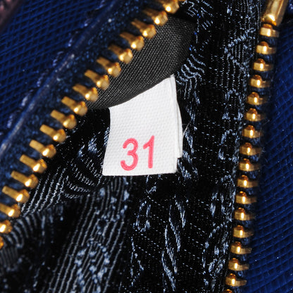 Prada Saffiano Box Clutch Bleuette 10 of 12