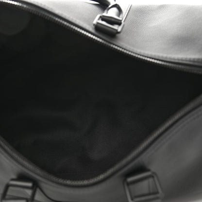 Louis Vuitton Grained Calfskin Aerogram Keepall Bandouliere 40 Black 5 of 8