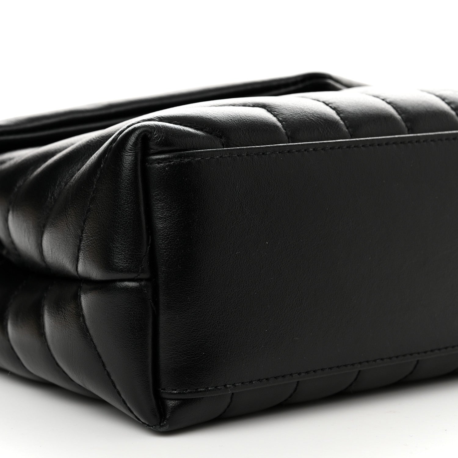 Saint Laurent Calfskin Y Quilted Monogram Monochrome Small Loulou Chain Satchel Black 9 of 10