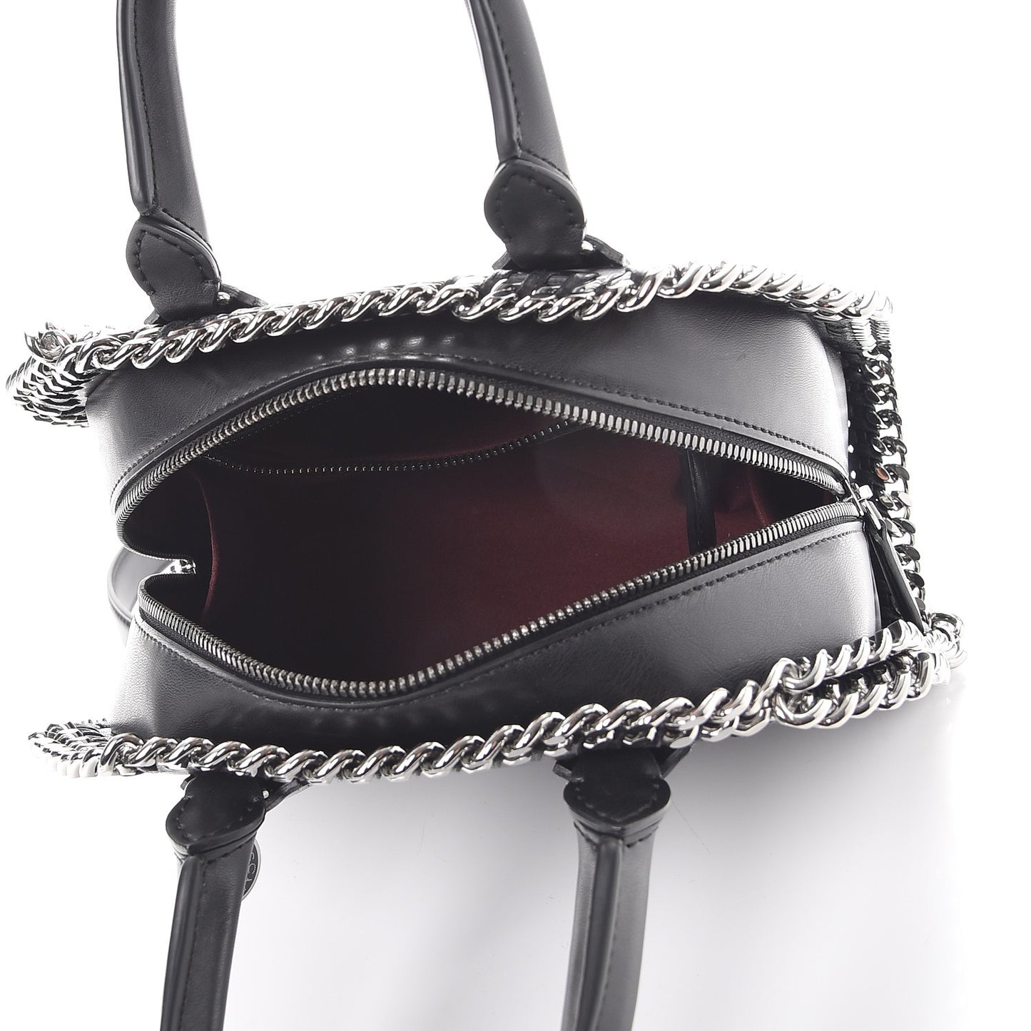 Eco Alter Nappa Mini Falabella Box Top Handle Bag Black