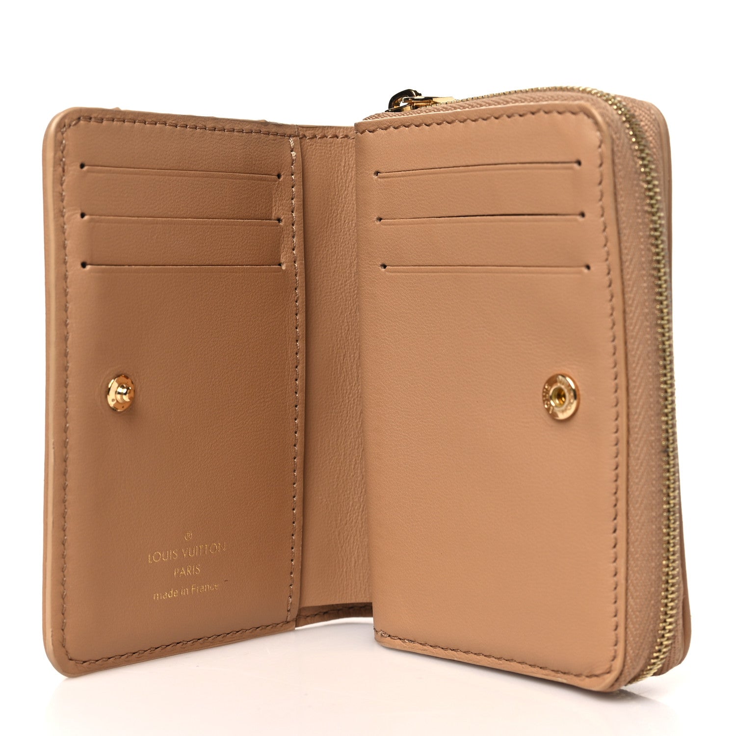 Louis Vuitton Lambskin Embossed Monogram Lou Coussin Wallet Camel 5 of 11