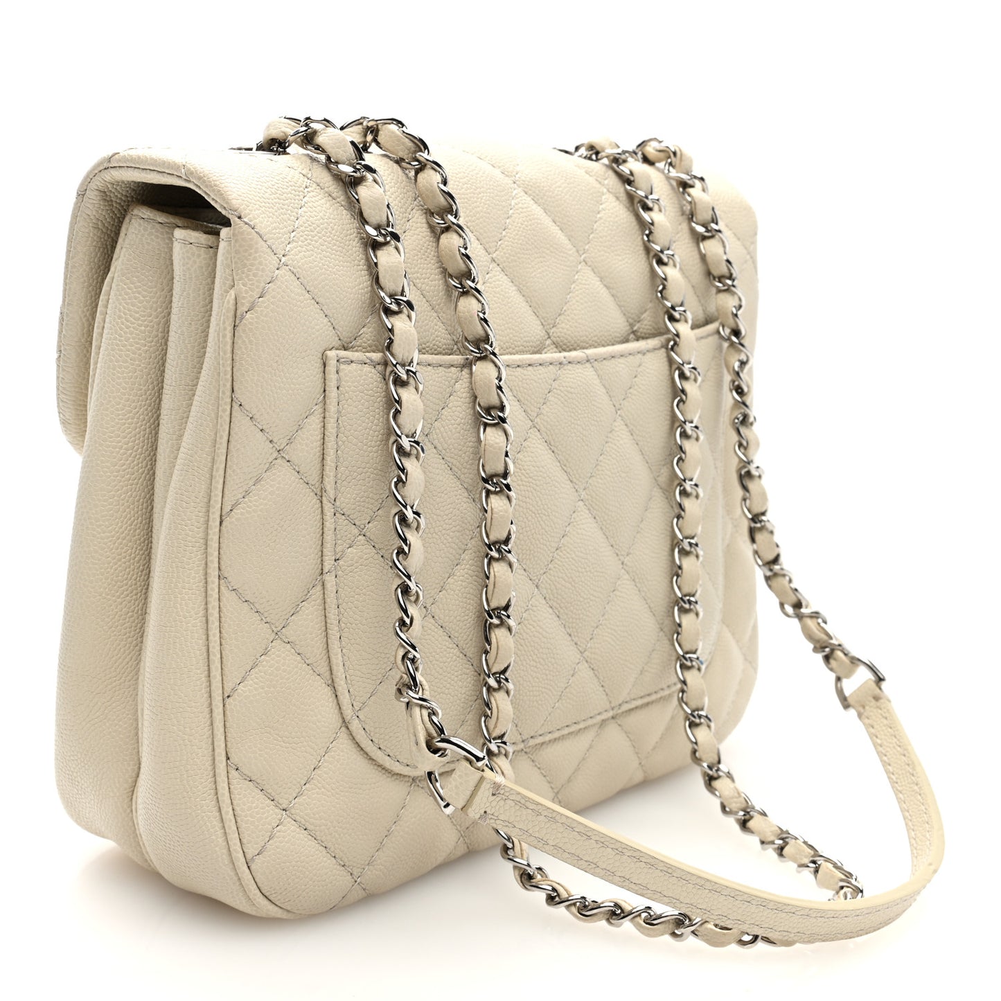 Caviar Quilted Medium Urban Companion Flap White