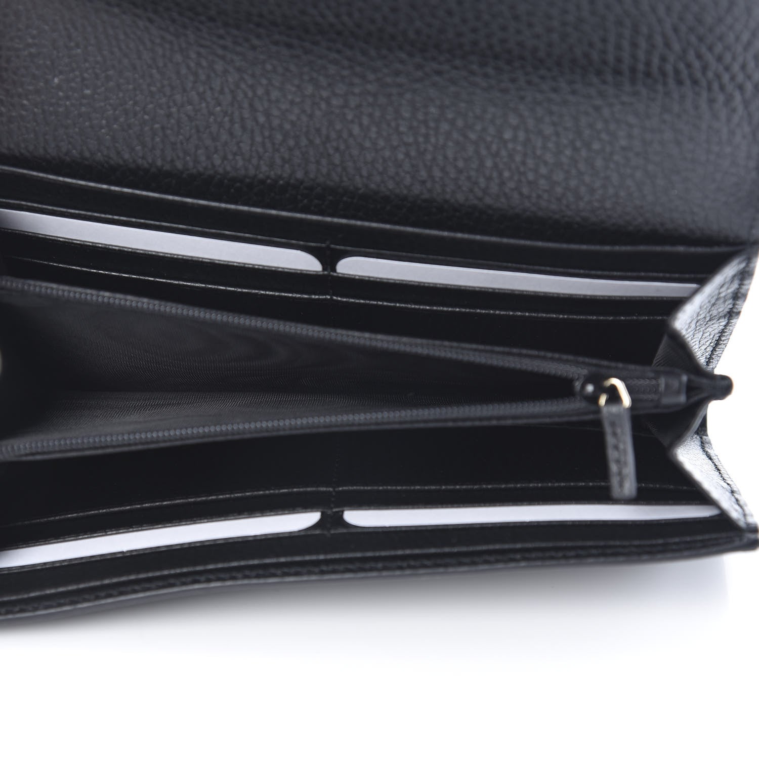 Gucci Dollar Calfskin Interlocking G Continental Wallet Black 5 of 8