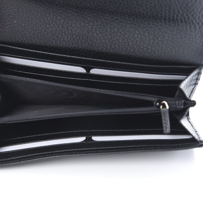 Gucci Dollar Calfskin Interlocking G Continental Wallet Black 5 of 8