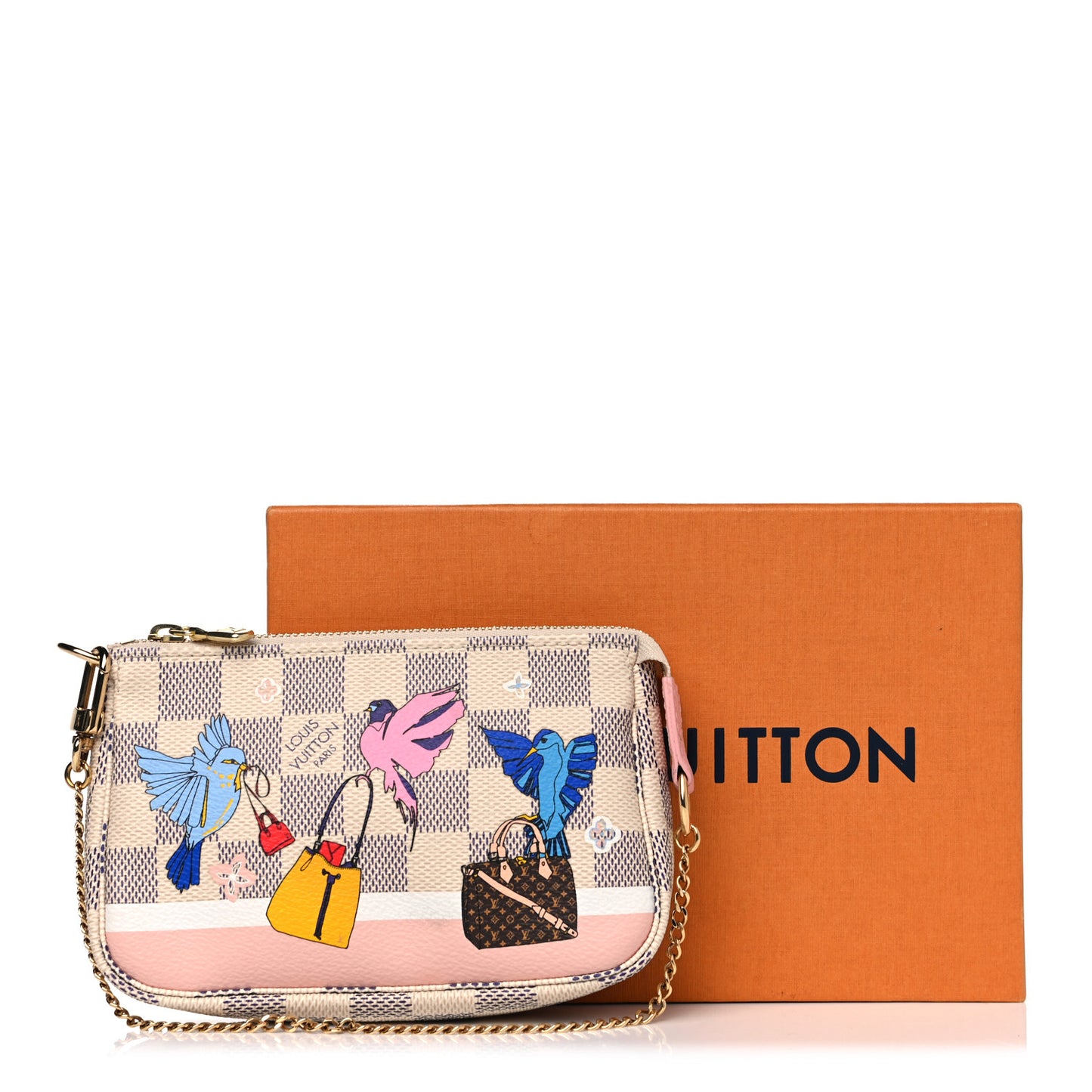 Damier Azur 2018 Christmas Animation Mini Pochette Accessories