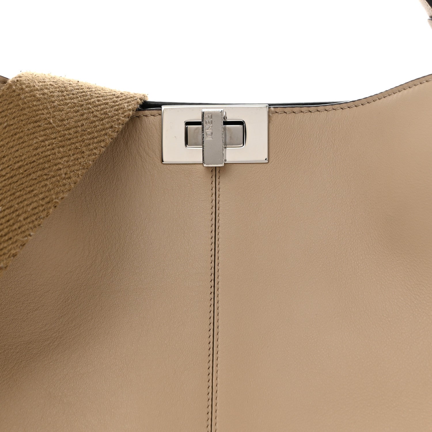 Fendi Vitello Seta Light Camoscio Medium Peekaboo X-Lite Amido Ciclamino 7 of 11