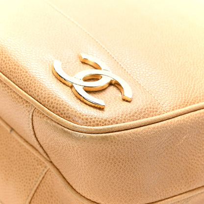 Chanel Caviar CC Shoulder Bag Beige 10 of 13