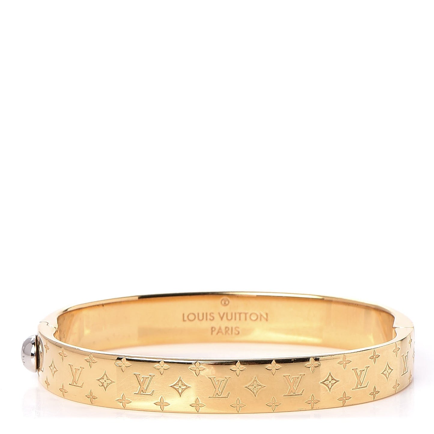 Brass Monogram Nanogram Cuff M Gold