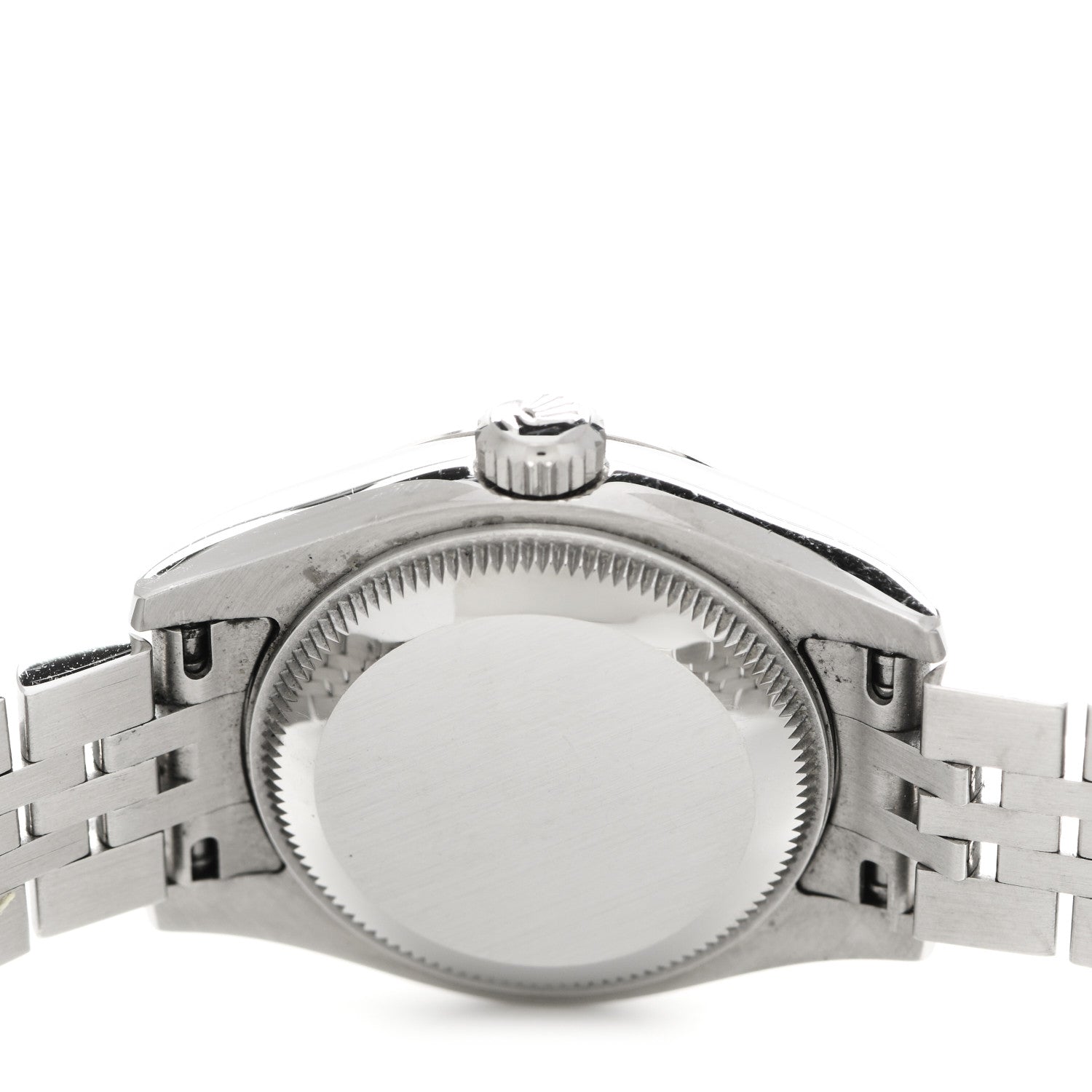 Rolex Stainless Steel 18K White Gold 26mm Oyster Perpetual Datejust Watch Black 179174 4 of 5