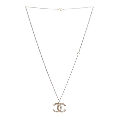 Chanel Pearl CC Pendant Necklace Gold 3 of 4