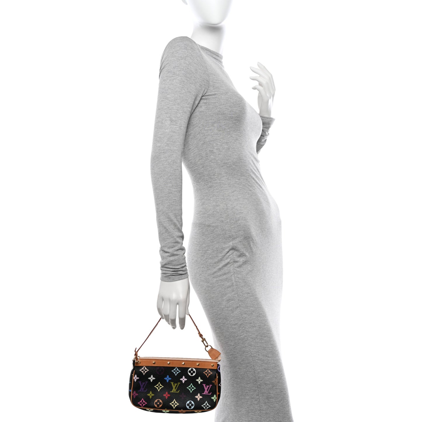Monogram Multicolor Pochette Accessories Black