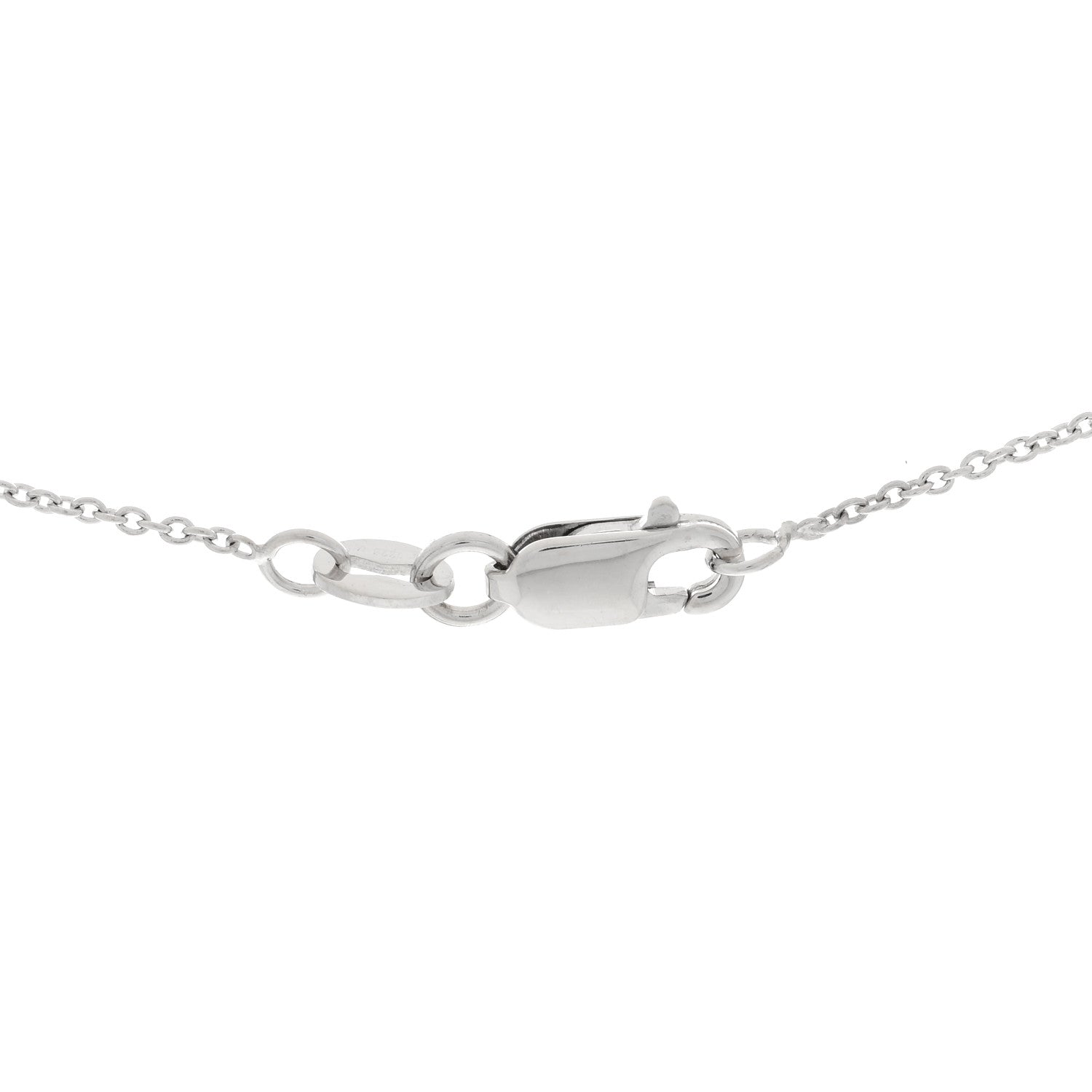 Roberto Coin 18K White Gold Diamond Tiny Treasures Pretzel Pendant Necklace 3 of 3