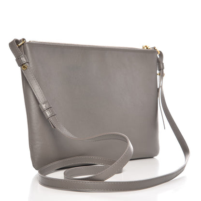 Saint Laurent Calfskin Teen Monogram Crossbody Bag Grey 3 of 7