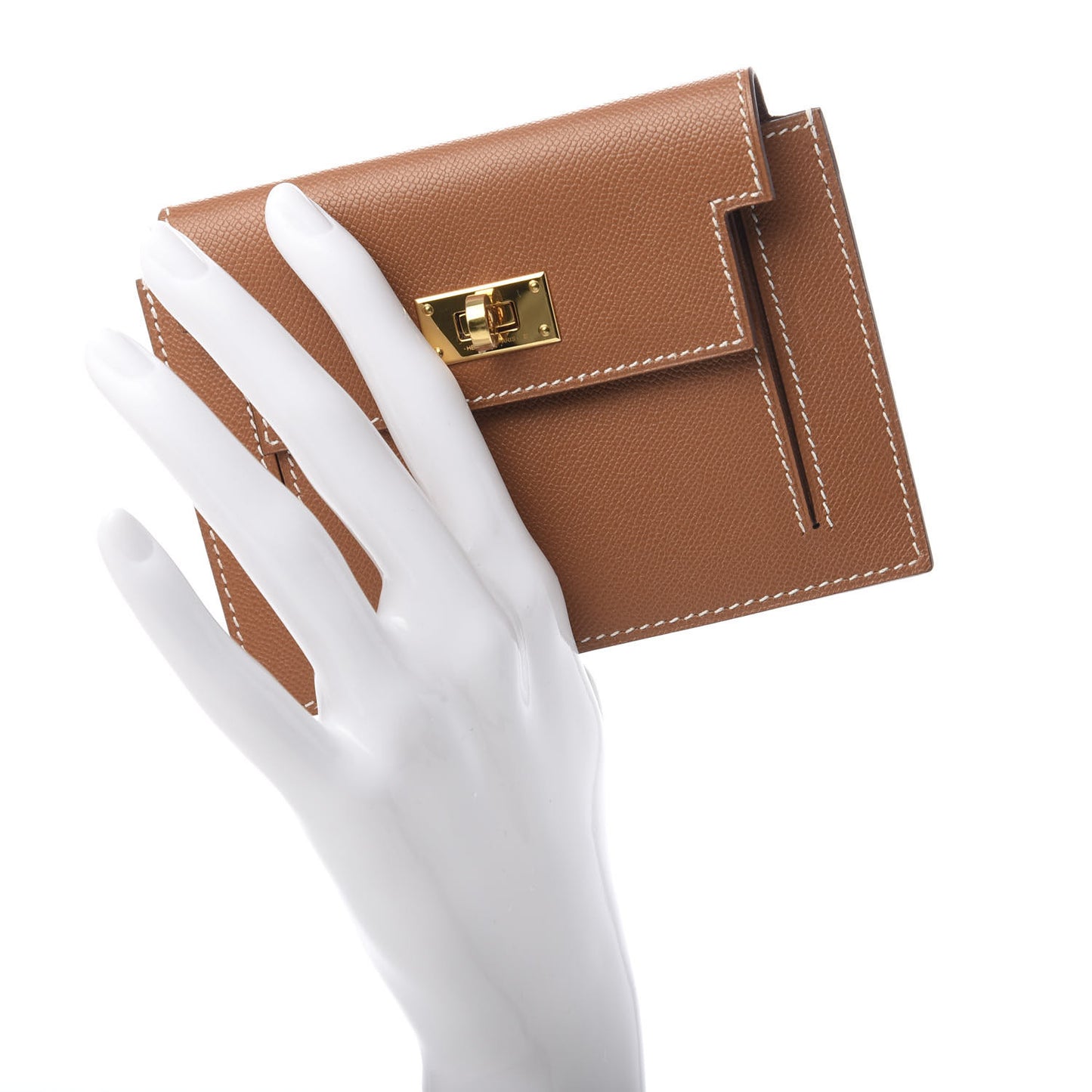 Epsom Kelly Pocket Compact Wallet Gold