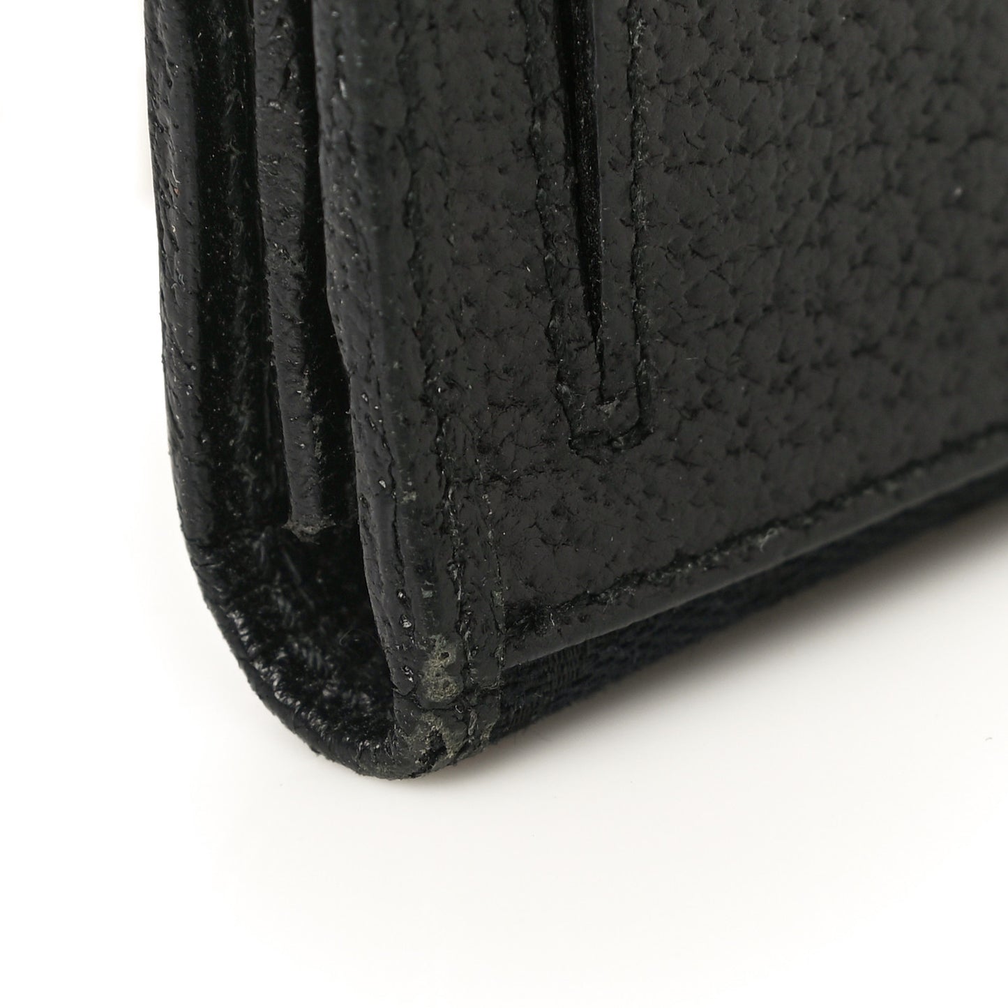 Monogram Grained Calfskin Ladies Web Continental Wallet Black