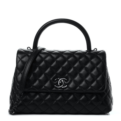 Chanel Caviar Quilted Small Coco Handle Flap So Black 1 of 4