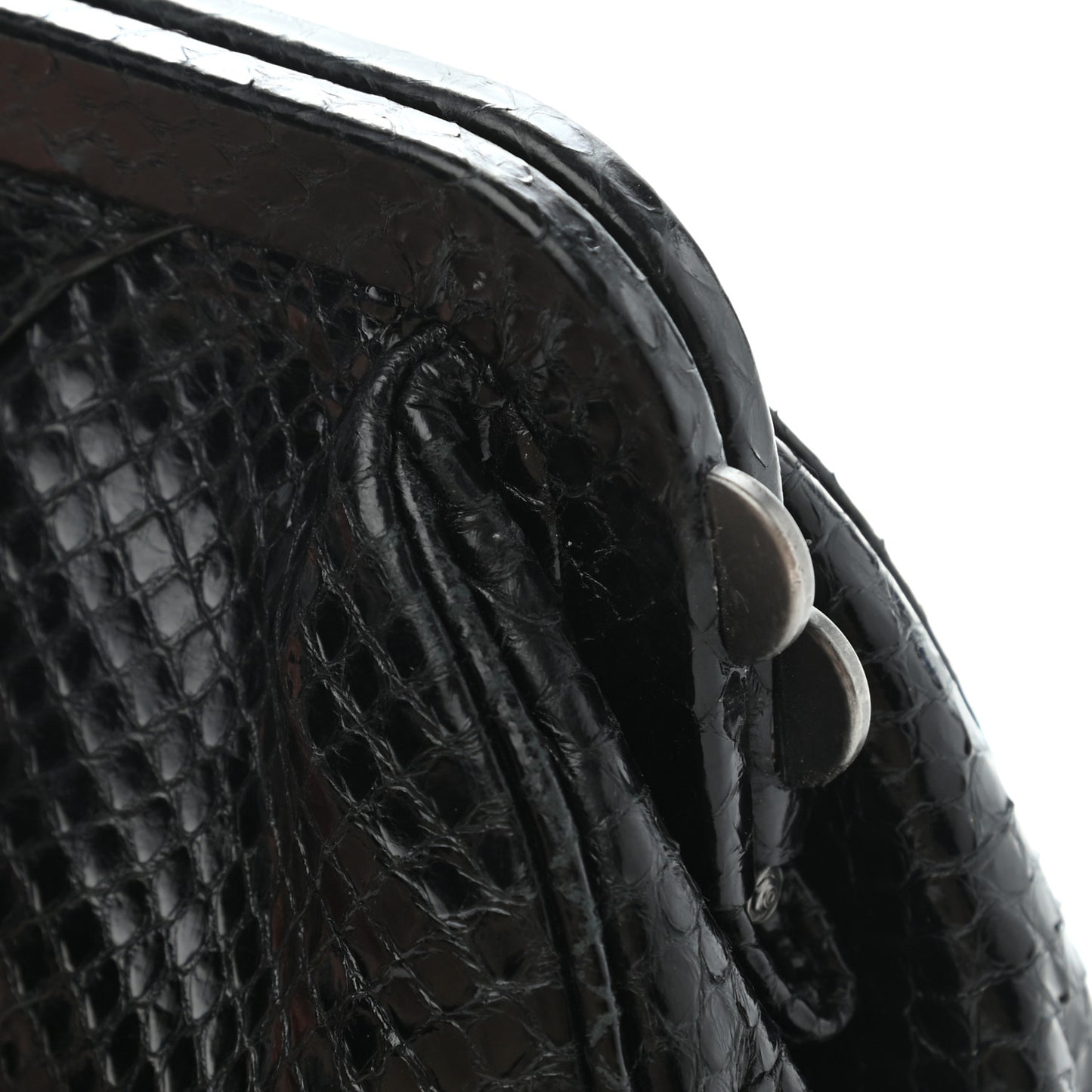 Snakeskin Clutch Black