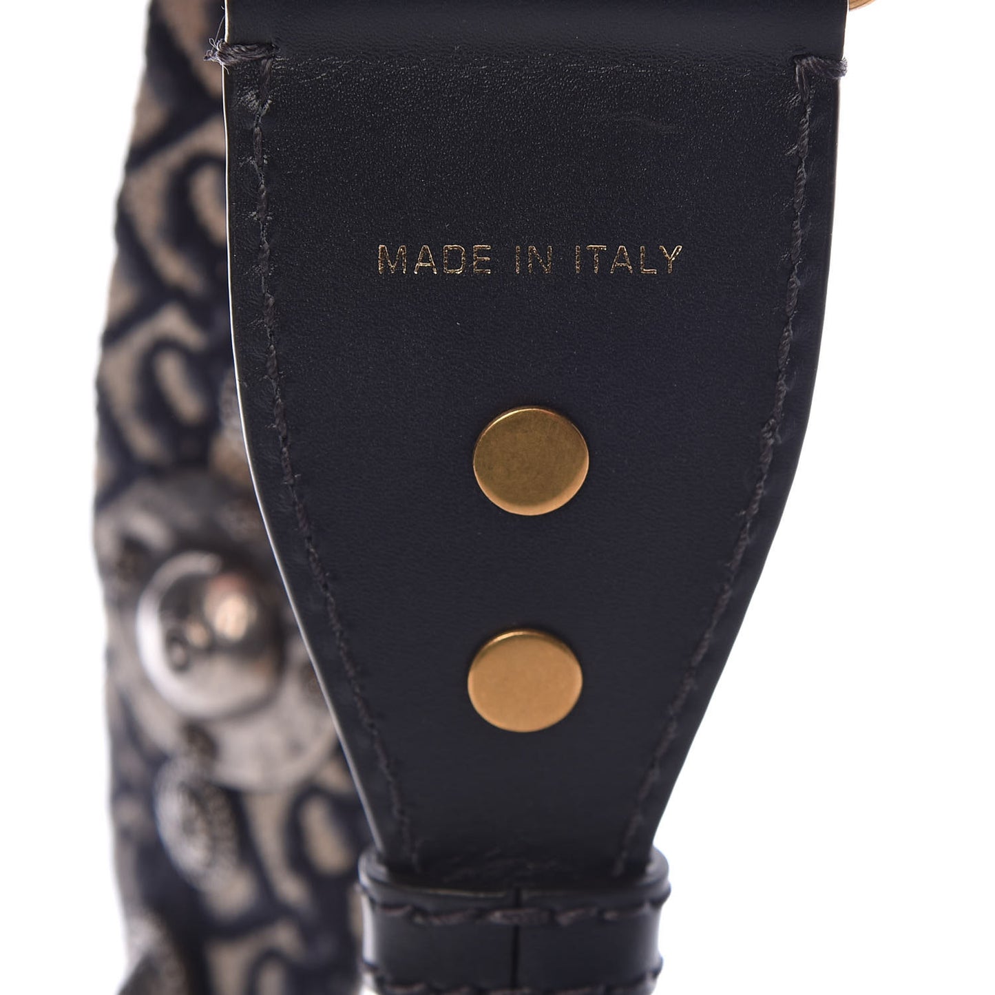 Oblique Studded Shoulder Strap Blue