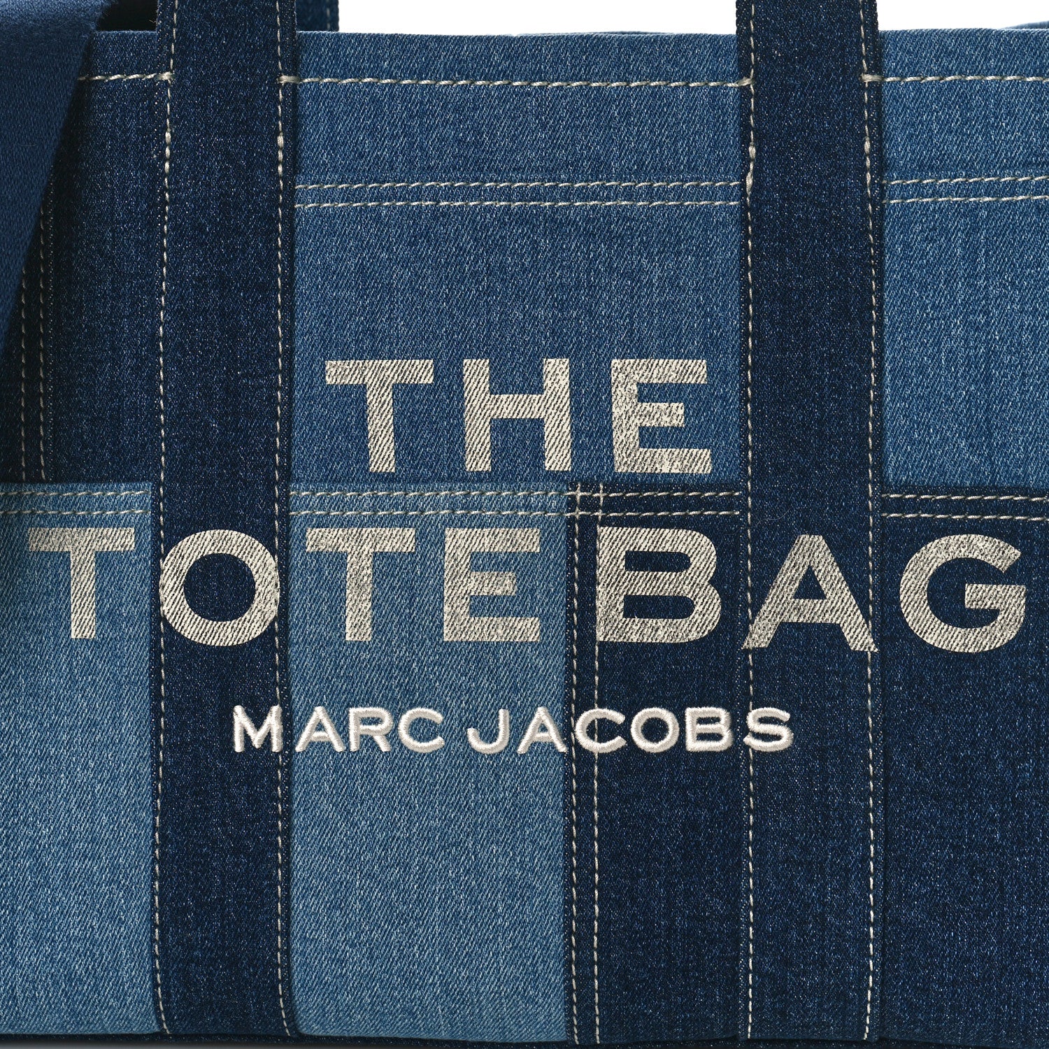 Marc Jacobs MARC JACOBS Denim Canvas Medium The Tote Bag Blue 9 of 9