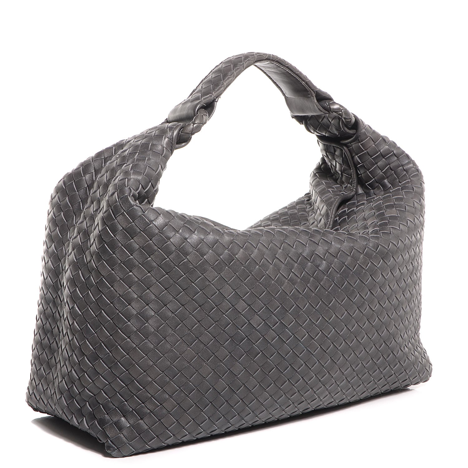 Bottega Veneta Nappa Intrecciato Sloane Hobo Ferro Gray 3 of 9