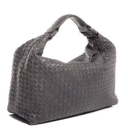 Bottega Veneta Nappa Intrecciato Sloane Hobo Ferro Gray 3 of 9